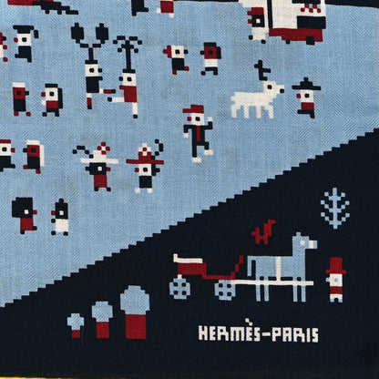 Hermes Cashmere Silk Madison Party Scarf 100 2 of 3