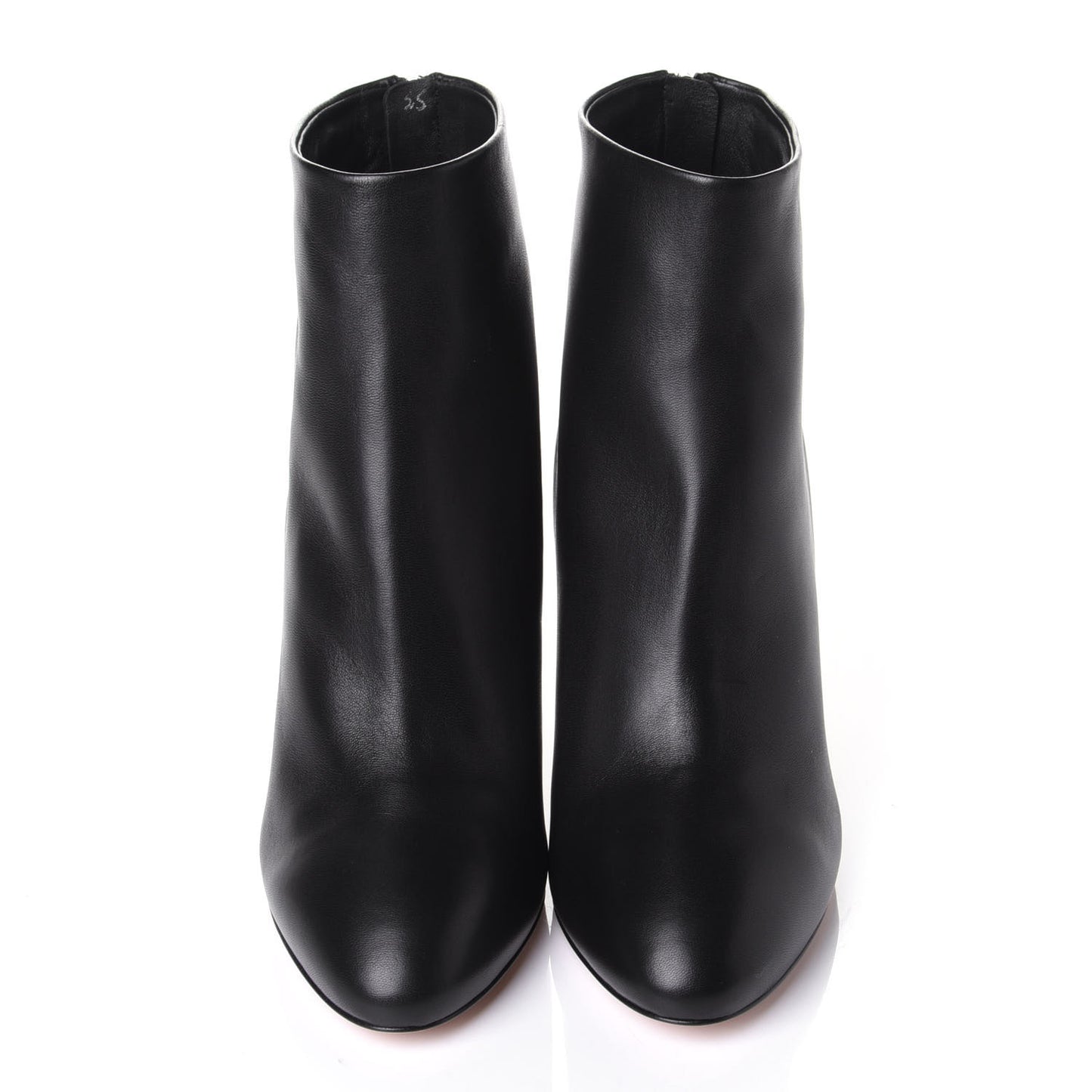 Lambskin Short Ankle Boots 39 Black