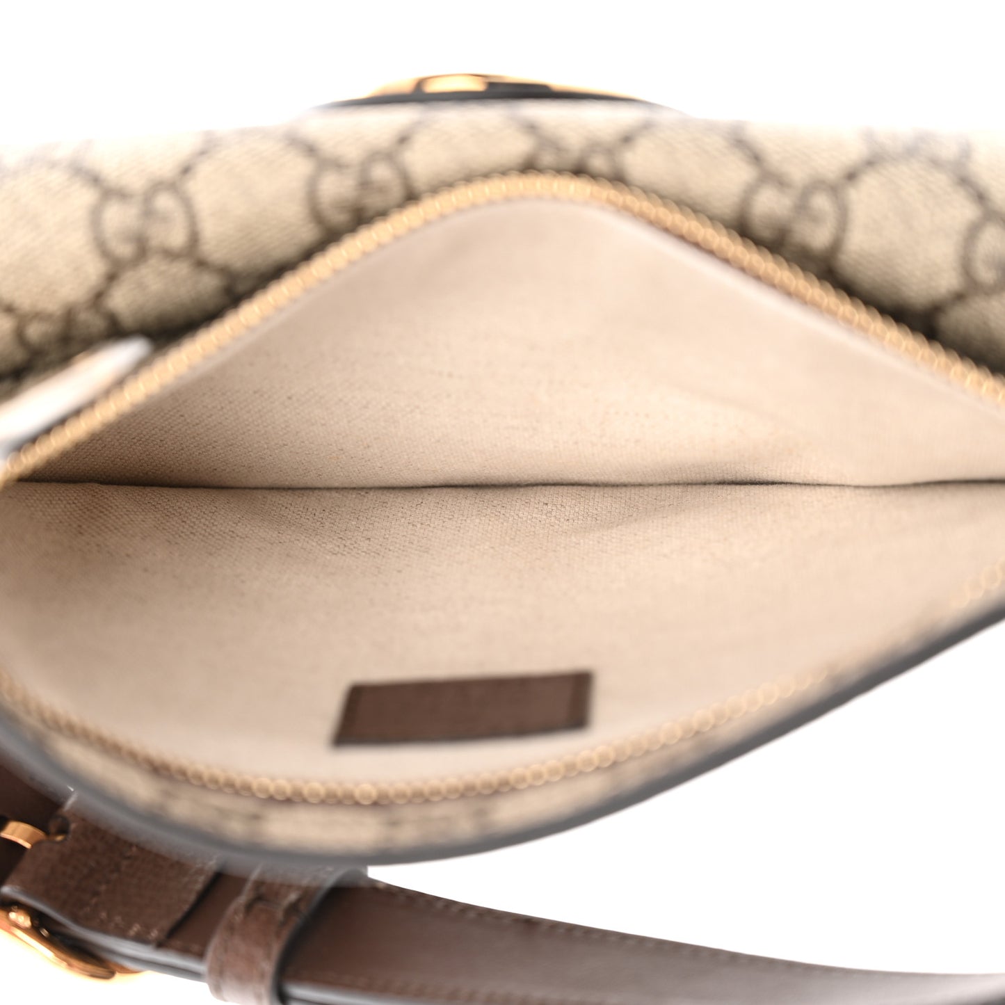 GG Supreme Monogram Textured Dollar Calfskin Blondie Belt Bag Beige Ebony New Acero