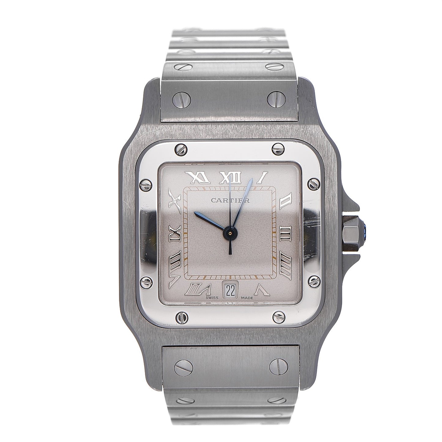 Stainless Steel 29mm Santos De Galbee Quartz Watch