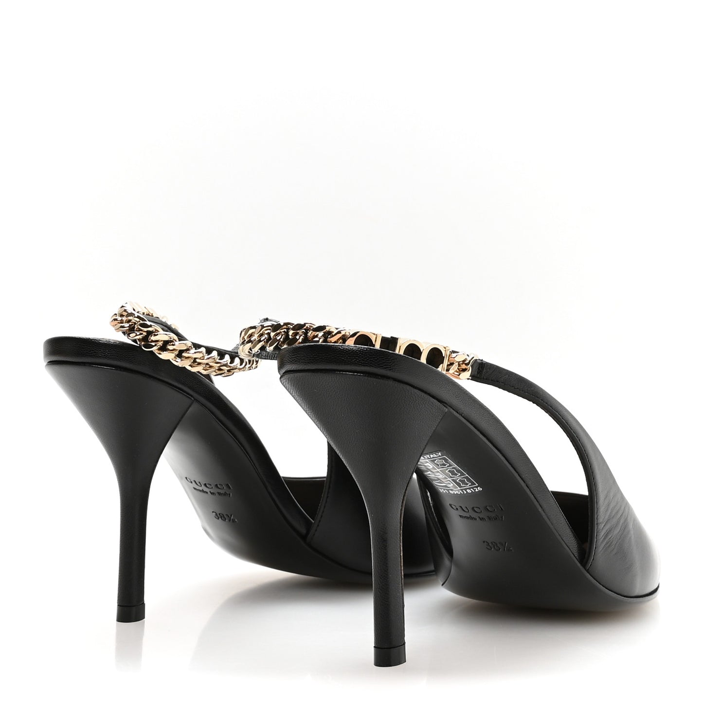 Malaga Kid 85mm Slingback Pumps 38.5 Black