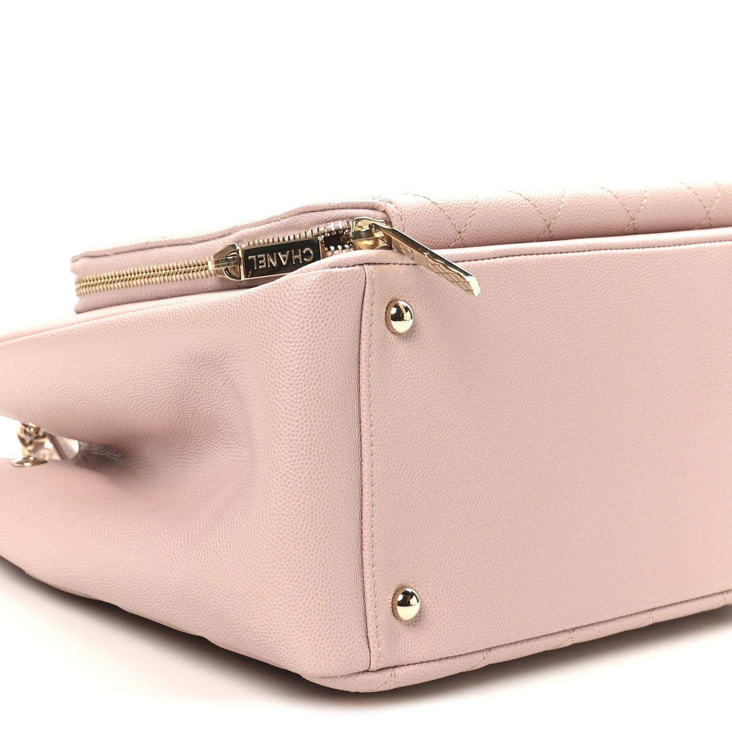 Caviar Quilted Small Business Affinity Shopping Bag Light Pink