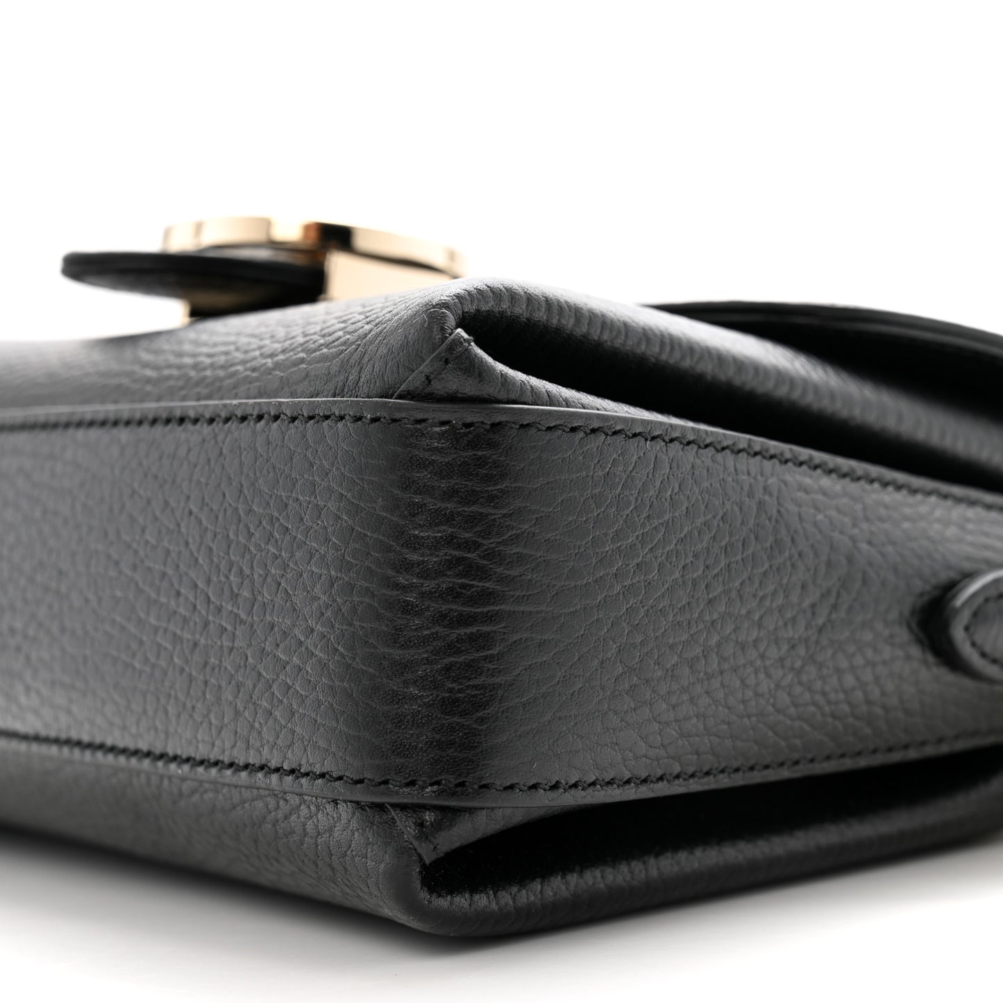 Dollar Calfskin Interlocking G Crossbody Bag Black