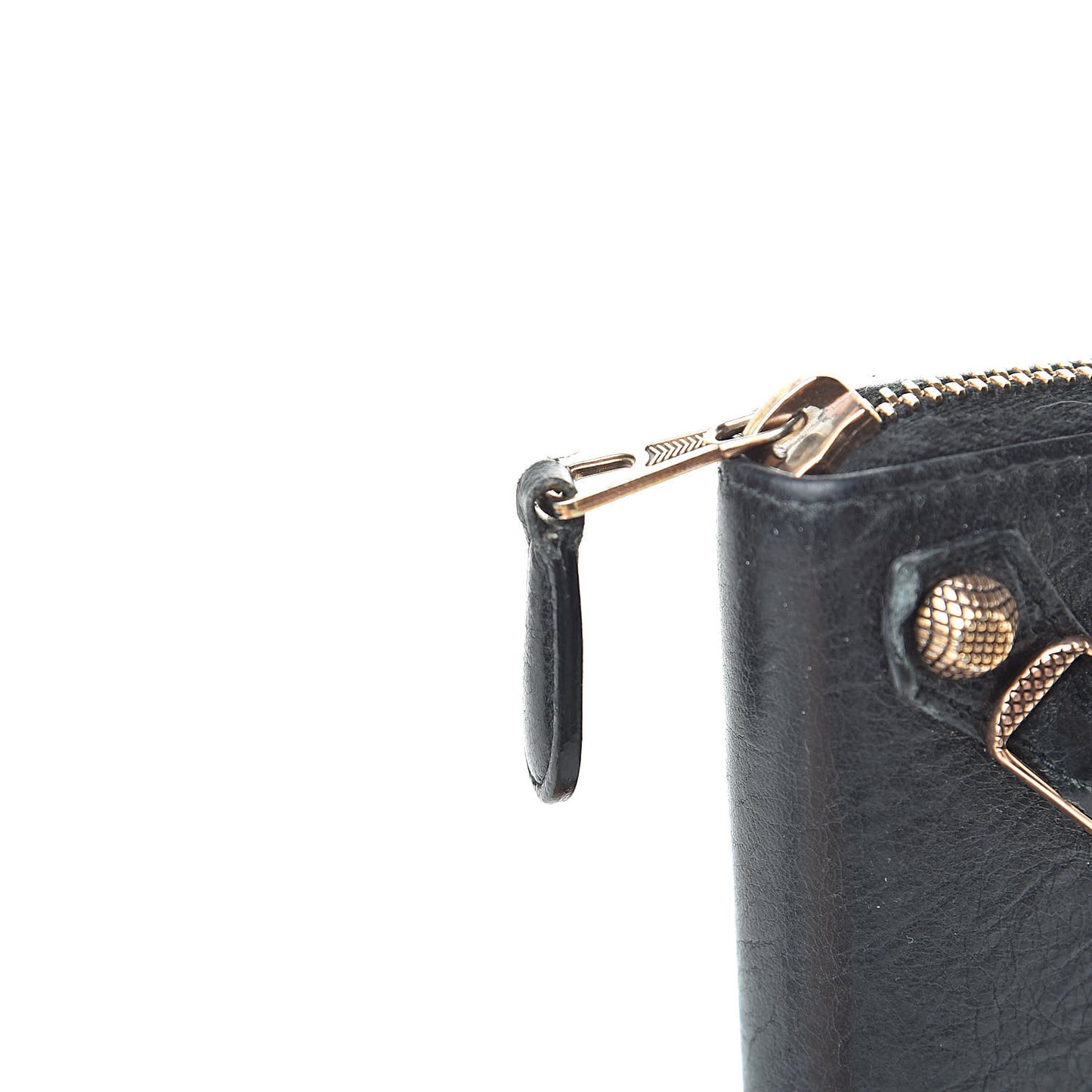 Agneau Giant 12 Rose Gold Hardware Continental Zip Around Wallet Black
