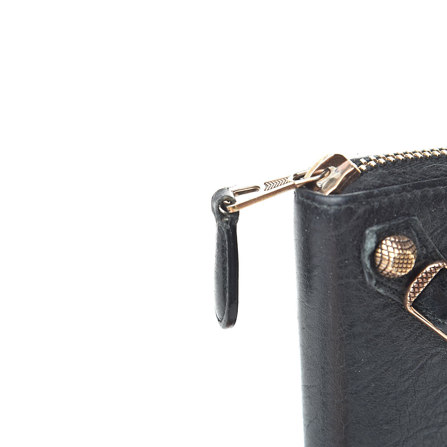 Balenciaga Agneau Giant 12 Rose Gold Hardware Continental Zip Around Wallet Black 12 of 16