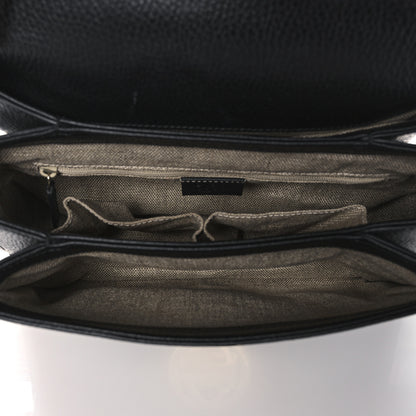Gucci Dollar Calfskin Interlocking G Top Handle Shoulder Bag Black 5 of 12