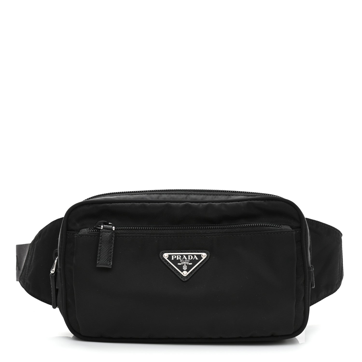 Prada Tessuto Nylon Saffiano Belt Bag Black 1 of 6