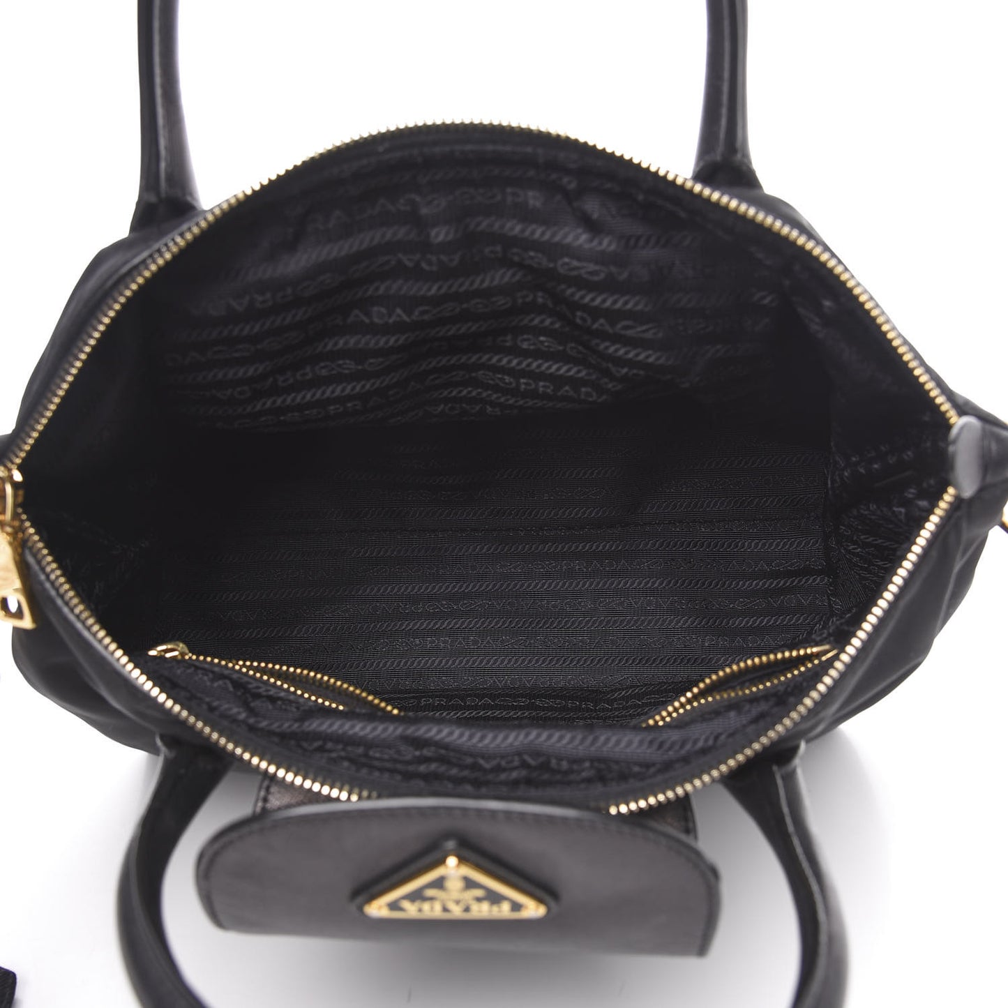Saffiano Tessuto Nylon Tote Black