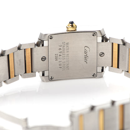 Cartier Stainless Steel 18K Yellow Gold 20mm Tank Francaise Quartz Watch 5 of 6