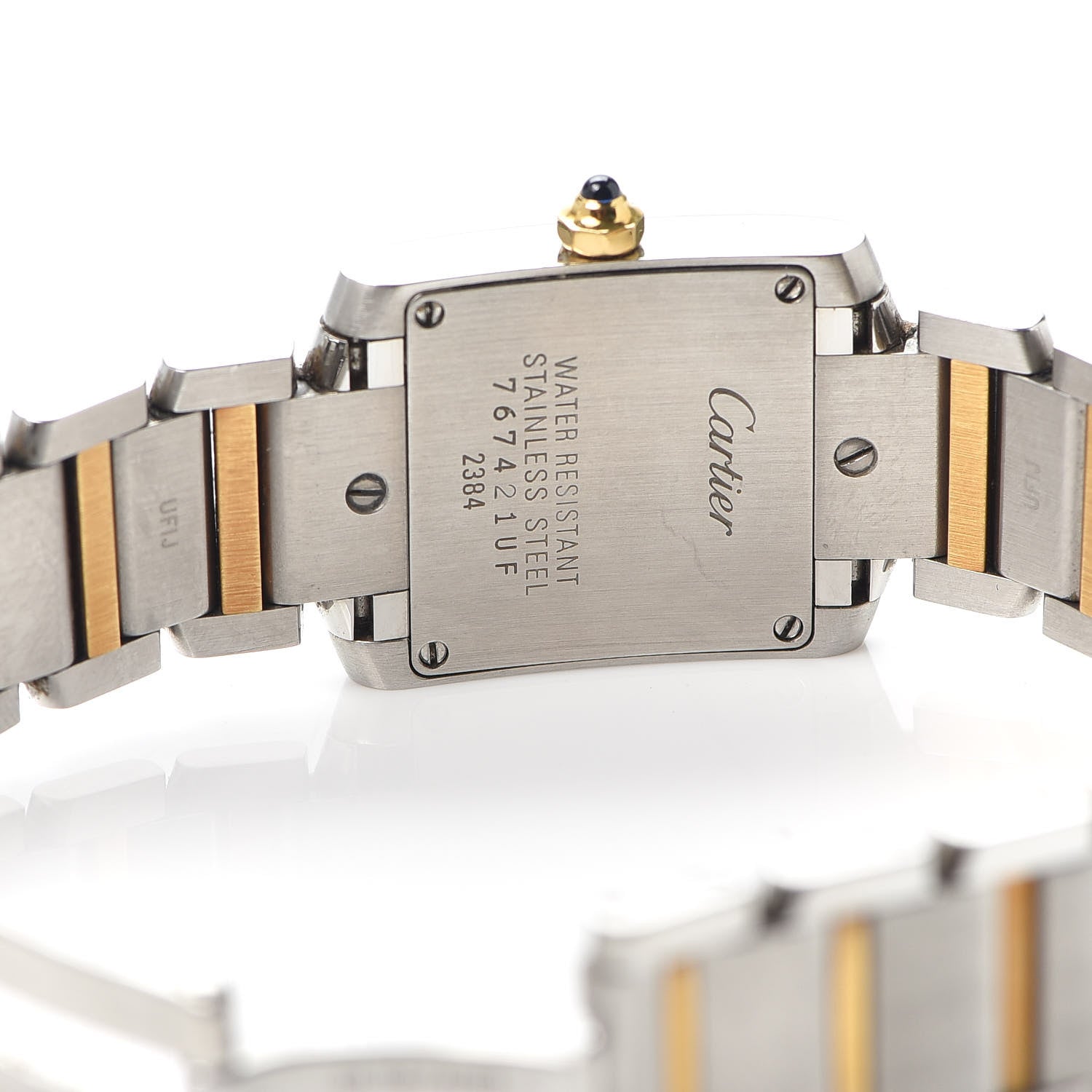 Cartier Stainless Steel 18K Yellow Gold 20mm Tank Francaise Quartz Watch 5 of 6