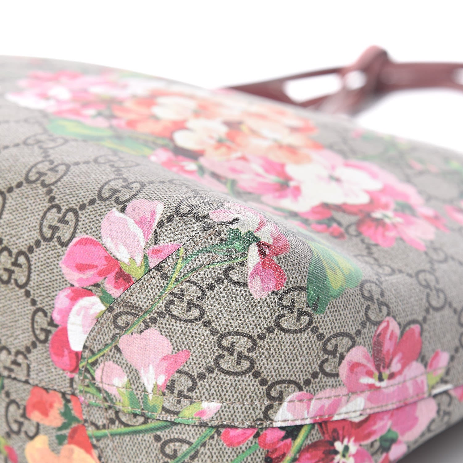Gucci GG Supreme Monogram Blooms Medium Reversible Tote Beige Multicolor Dry Rose 17 of 22