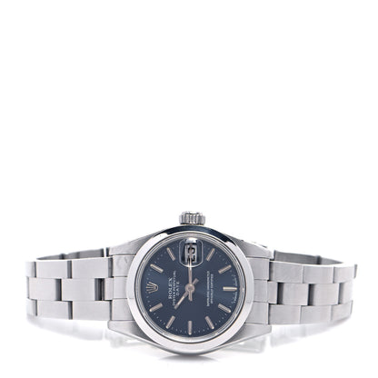 Rolex Stainless Steel 26mm Oyster Perpetual Date Watch Blue 69160 2 of 4