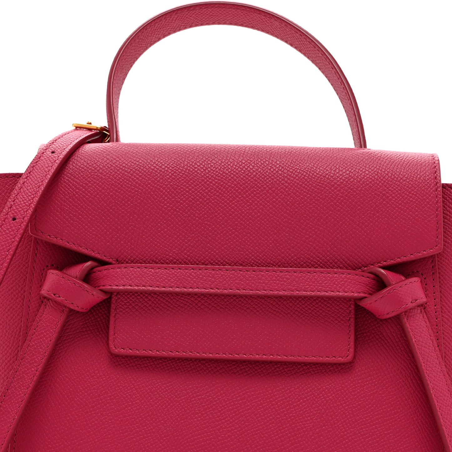 Grained Calfskin Nano Belt Bag Raspberry