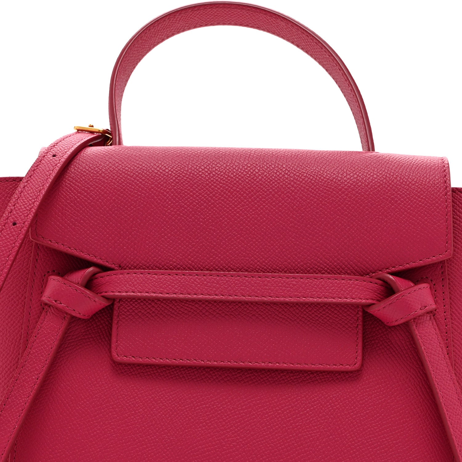 Celine Grained Calfskin Nano Belt Bag Raspberry 9 of 11