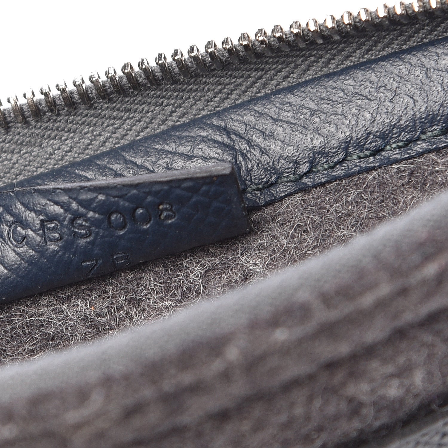 Hermes Felt Epsom Toodoo Card Holder Gris Moyen Indigo Vert Cypress 7 of 8