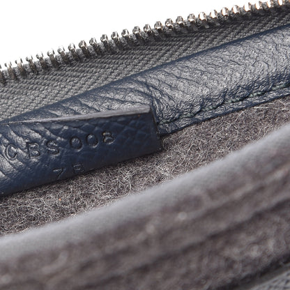 Hermes Felt Epsom Toodoo Card Holder Gris Moyen Indigo Vert Cypress 7 of 8