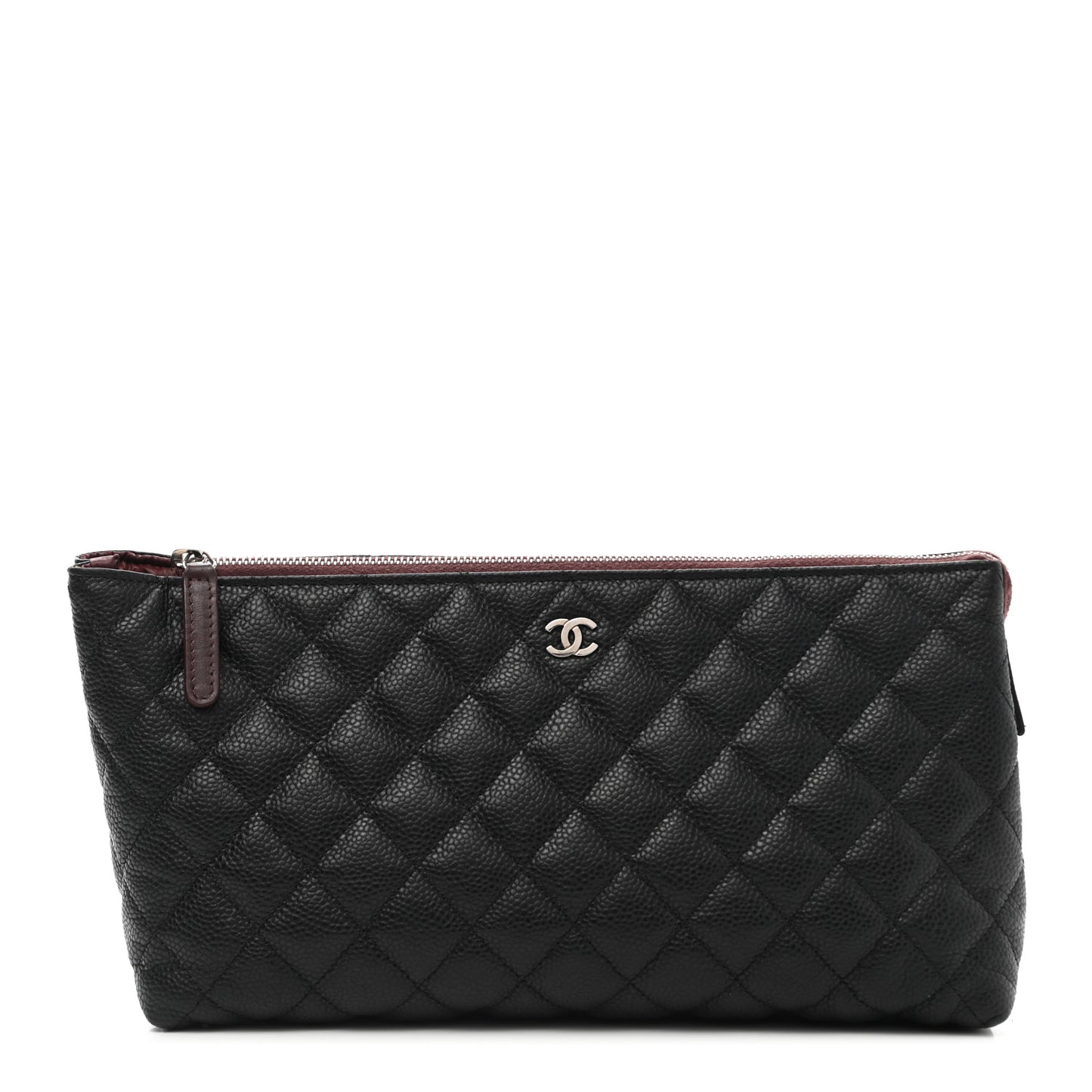 Caviar Quilted Cosmetic Case Black