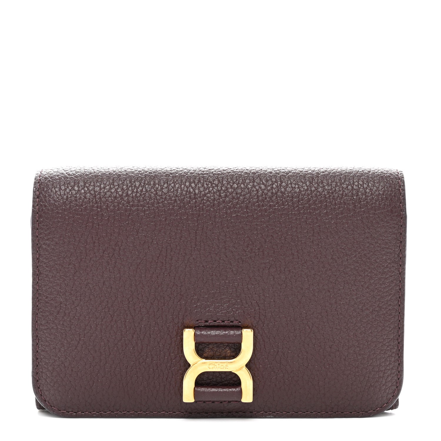 Chloe Grained Calfskin Marcie Medium Compact Wallet Oxblood 1 of 8