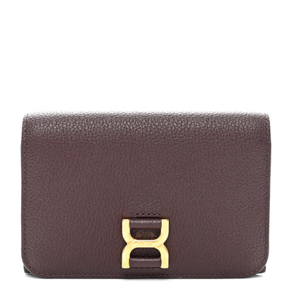 Chloe Grained Calfskin Marcie Medium Compact Wallet Oxblood 1 of 8