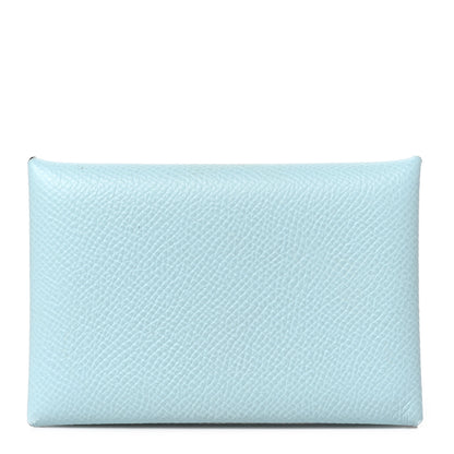 Hermes Epsom Calvi Card Case Bleu Zephyr 1 of 6