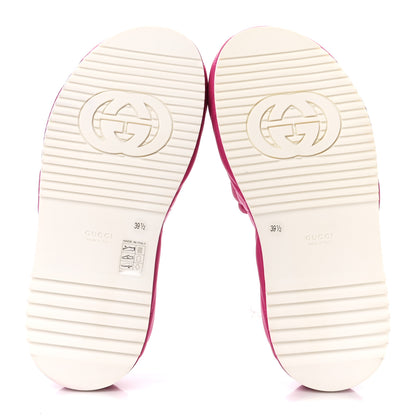 Gucci Nylon Cora Matelasse Angelina Platform 55mm Slide Sandals 39.5 Lovely 5 of 9