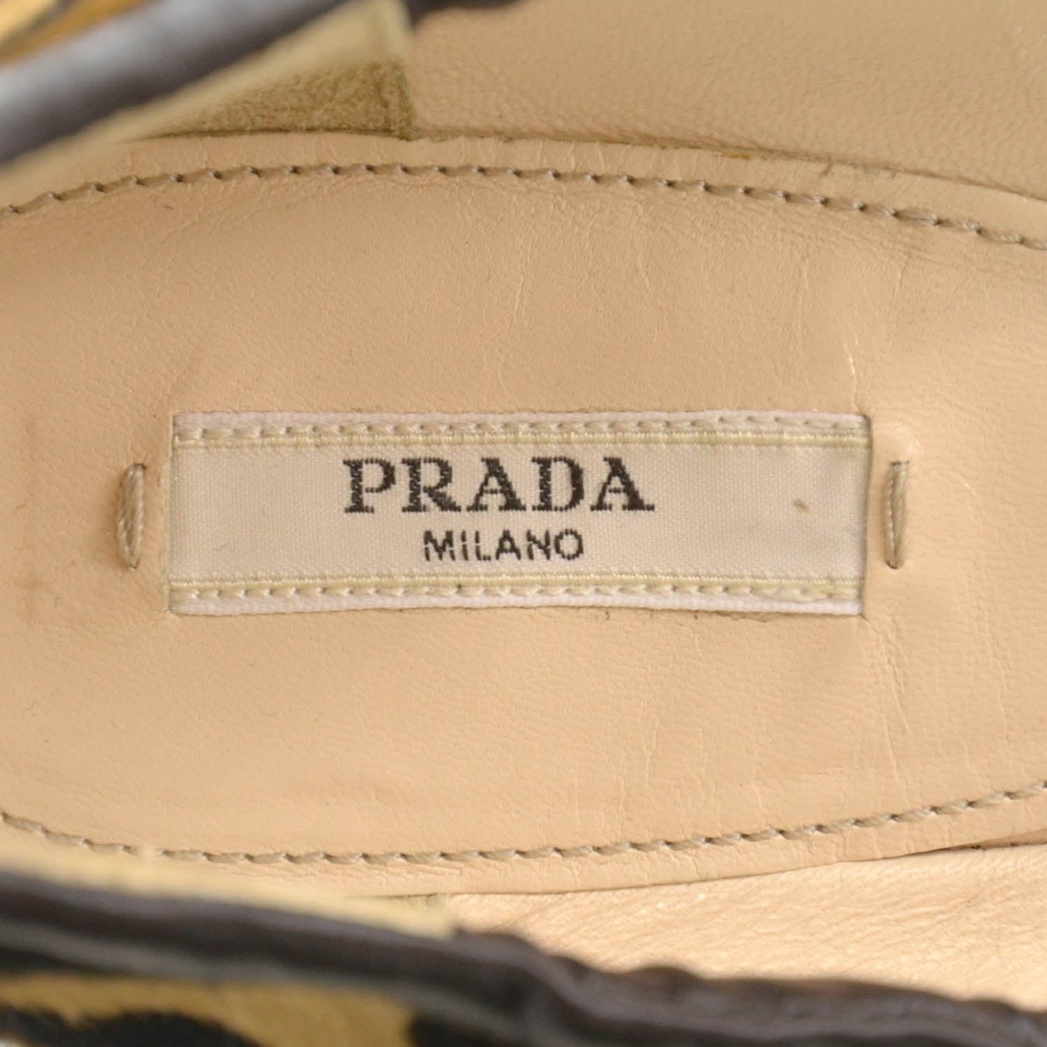 Prada Calf Hair Leopard Print Ballet Flats 38 5 of 6
