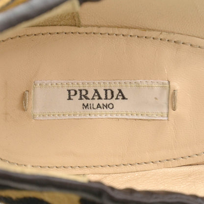 Prada Calf Hair Leopard Print Ballet Flats 38 5 of 6