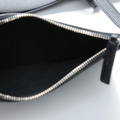 Saint Laurent Calfskin Large Fringe Shopping Tote Black 7 of 9