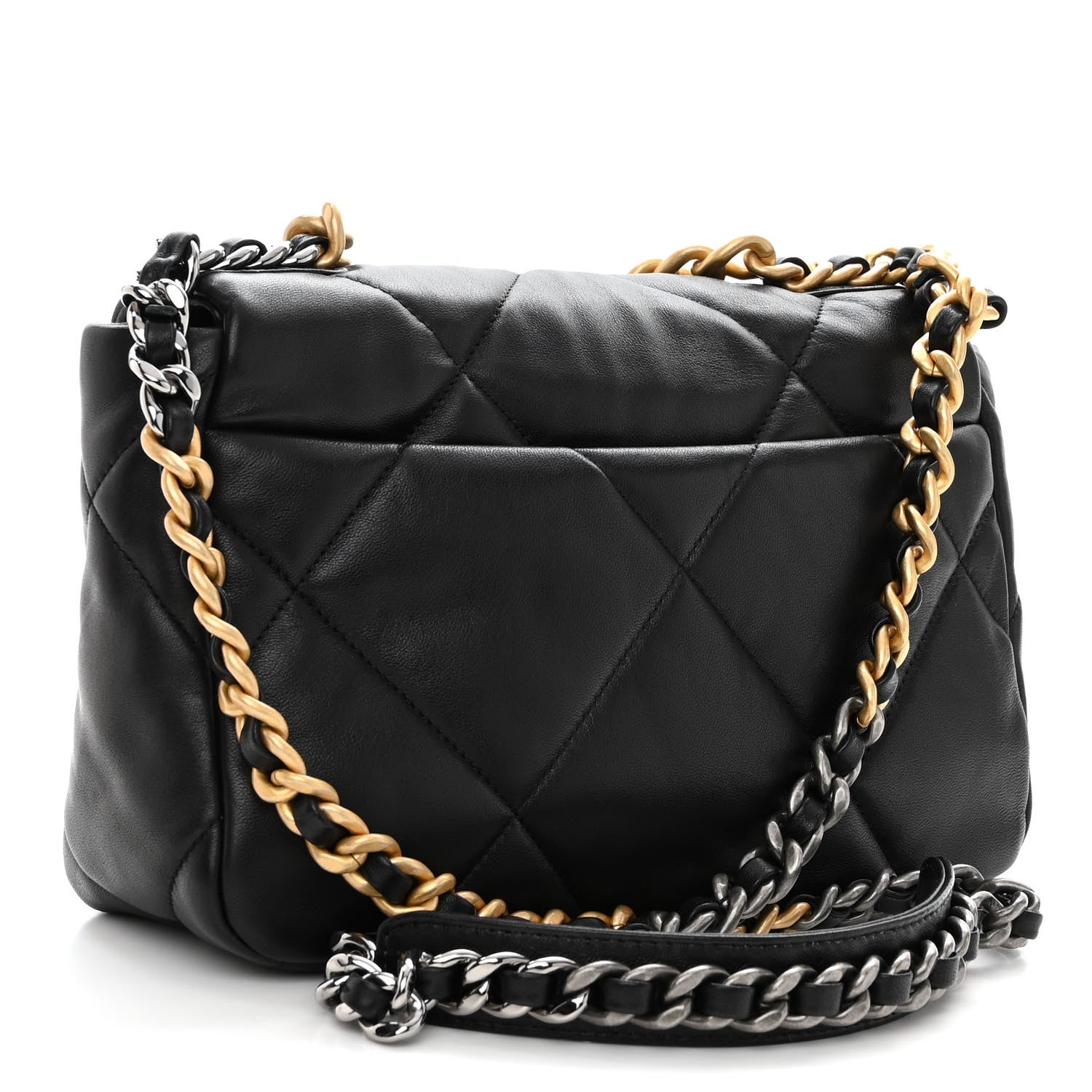 Chanel Lambskin Quilted Medium Chanel 19 Flap Black 3 of 10