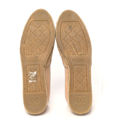 Chanel Lambskin Quilted CC Espadrilles 40 Beige 5 of 8