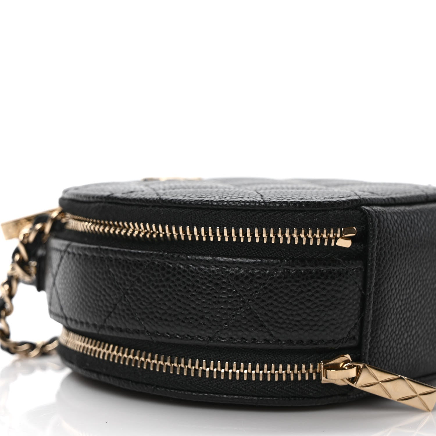 Chanel Caviar Quilted Round Handle With Care Vanity With Chain Black 7 of 8