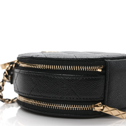 Chanel Caviar Quilted Round Handle With Care Vanity With Chain Black 7 of 8