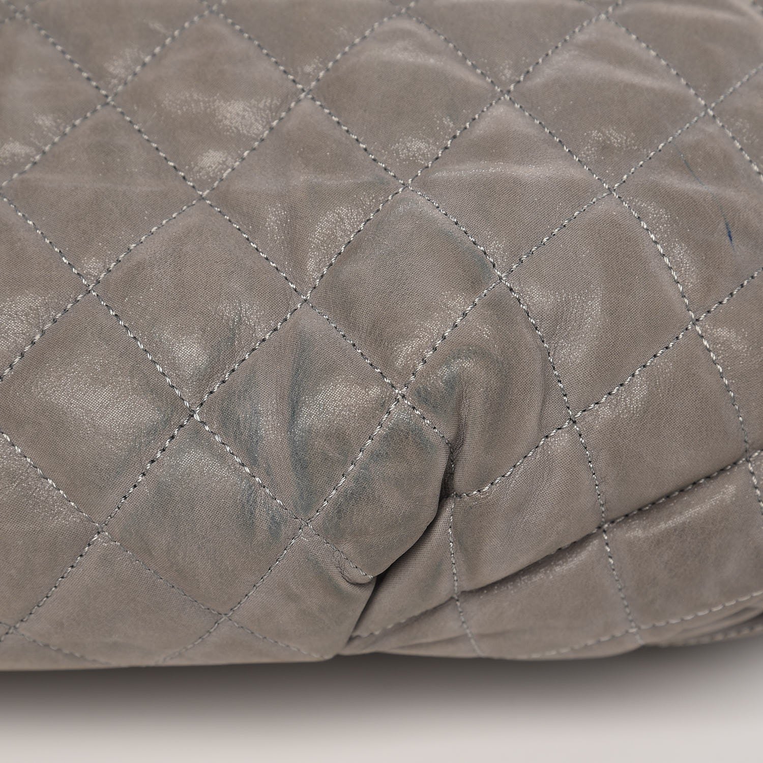 Chanel Iridescent Calfskin Quilted Small In The Mix Tote Grey 13 of 13