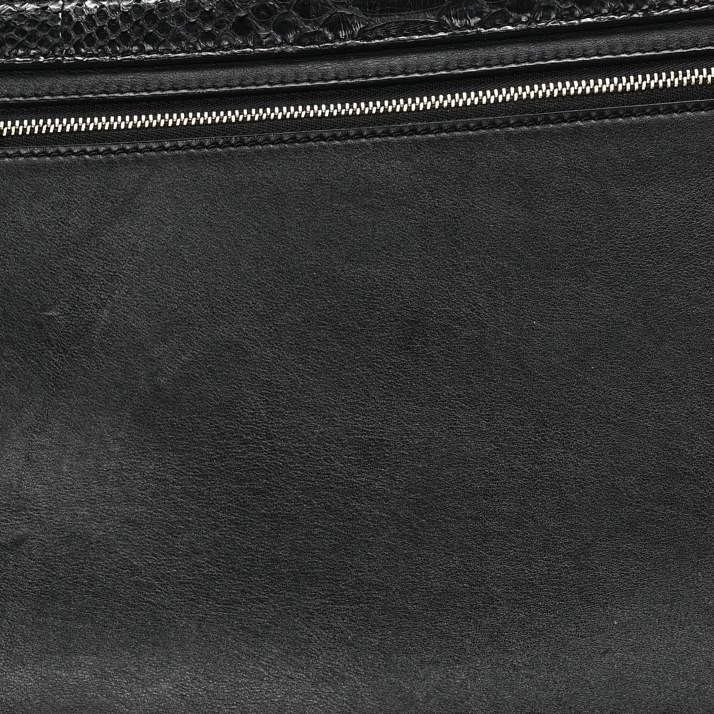 Snakeskin Medium Trapeze Black Beige