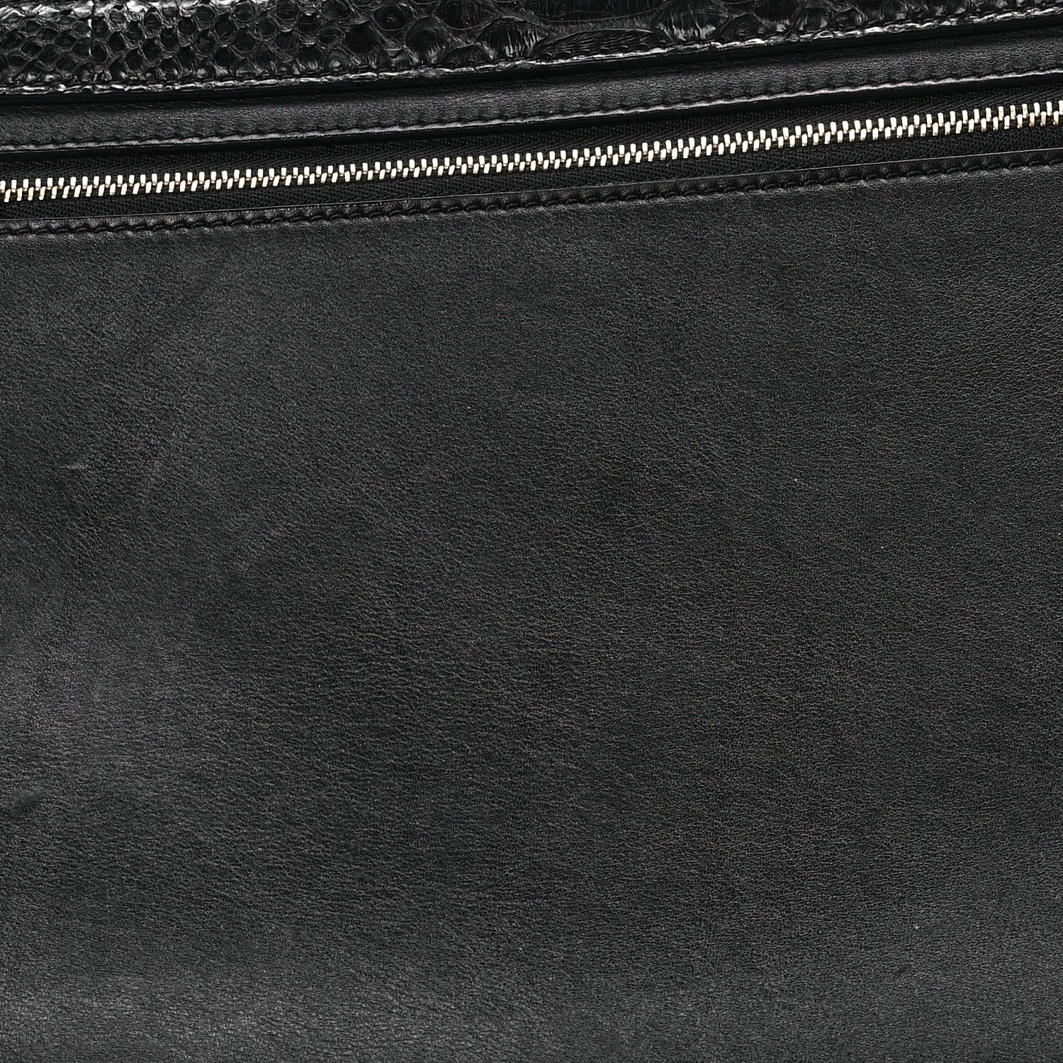 Celine Snakeskin Medium Trapeze Black Beige 7 of 8