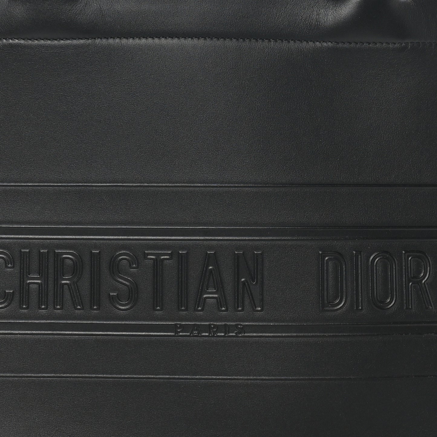 Calfskin Embossed Medium Book Tote Black