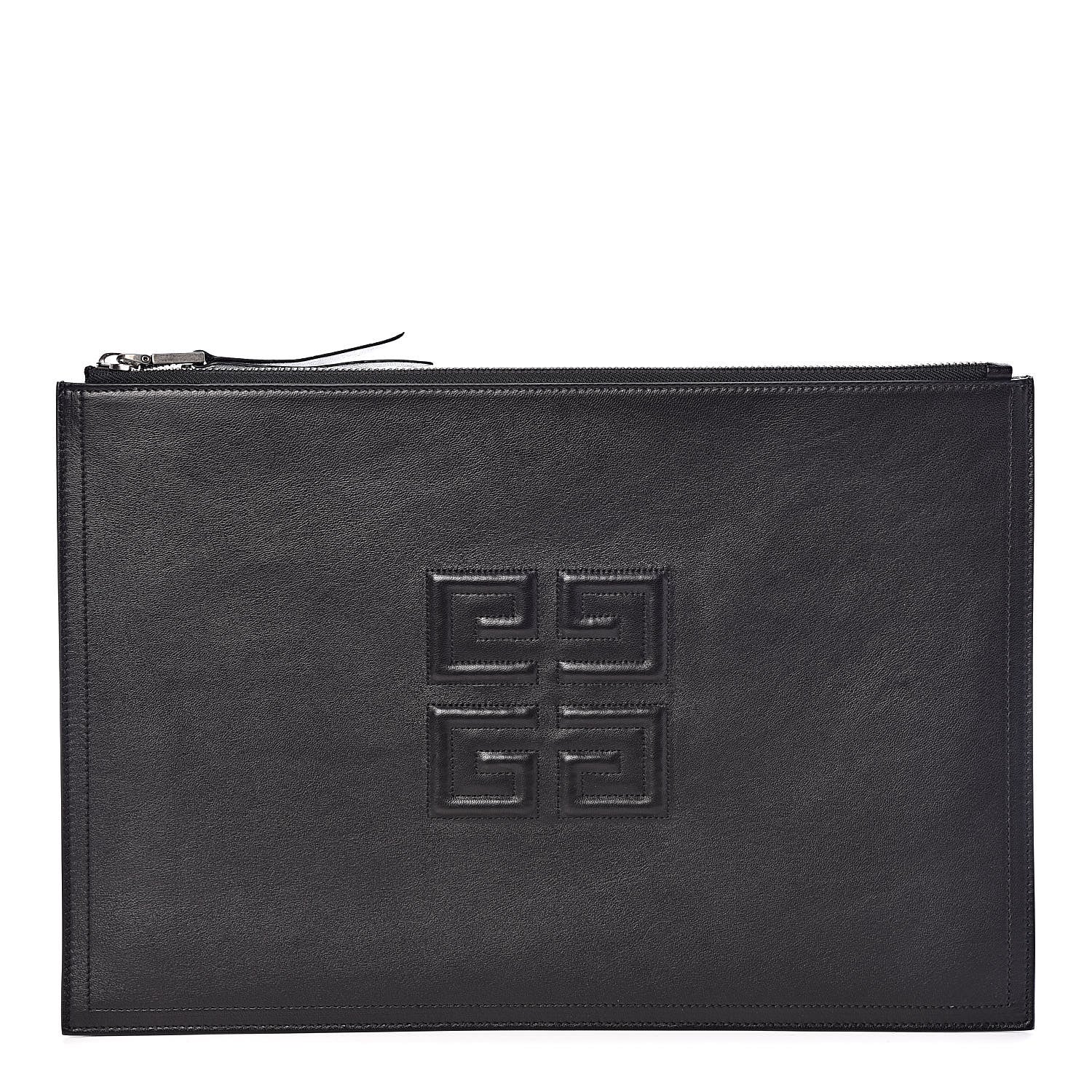 Givenchy Lambskin Large Emblem Pouch Black 1 of 8