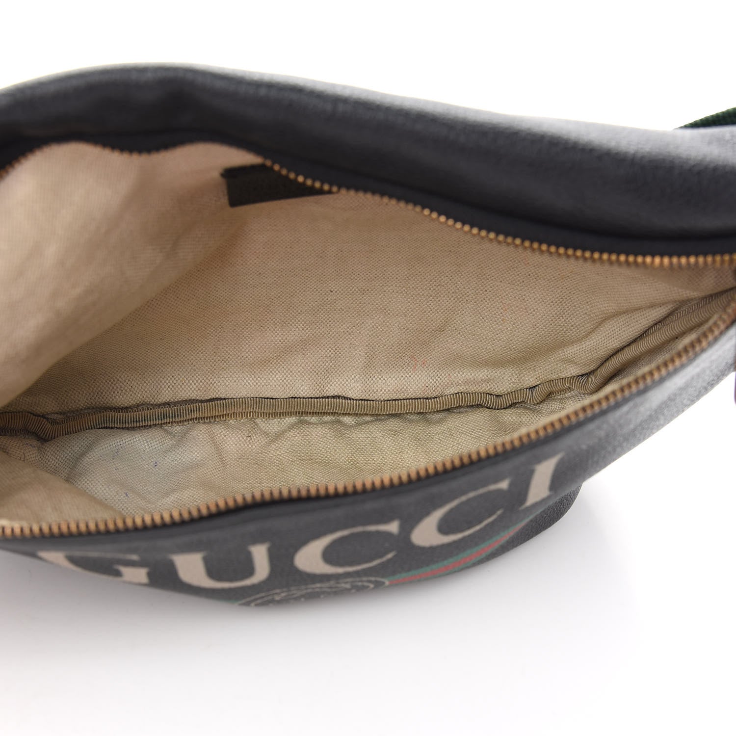 Gucci Grained Calfskin Logo Belt Bag Black 5 of 9
