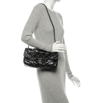 Chanel Glazed Goatskin Double Stitch Flap Black 2 of 7