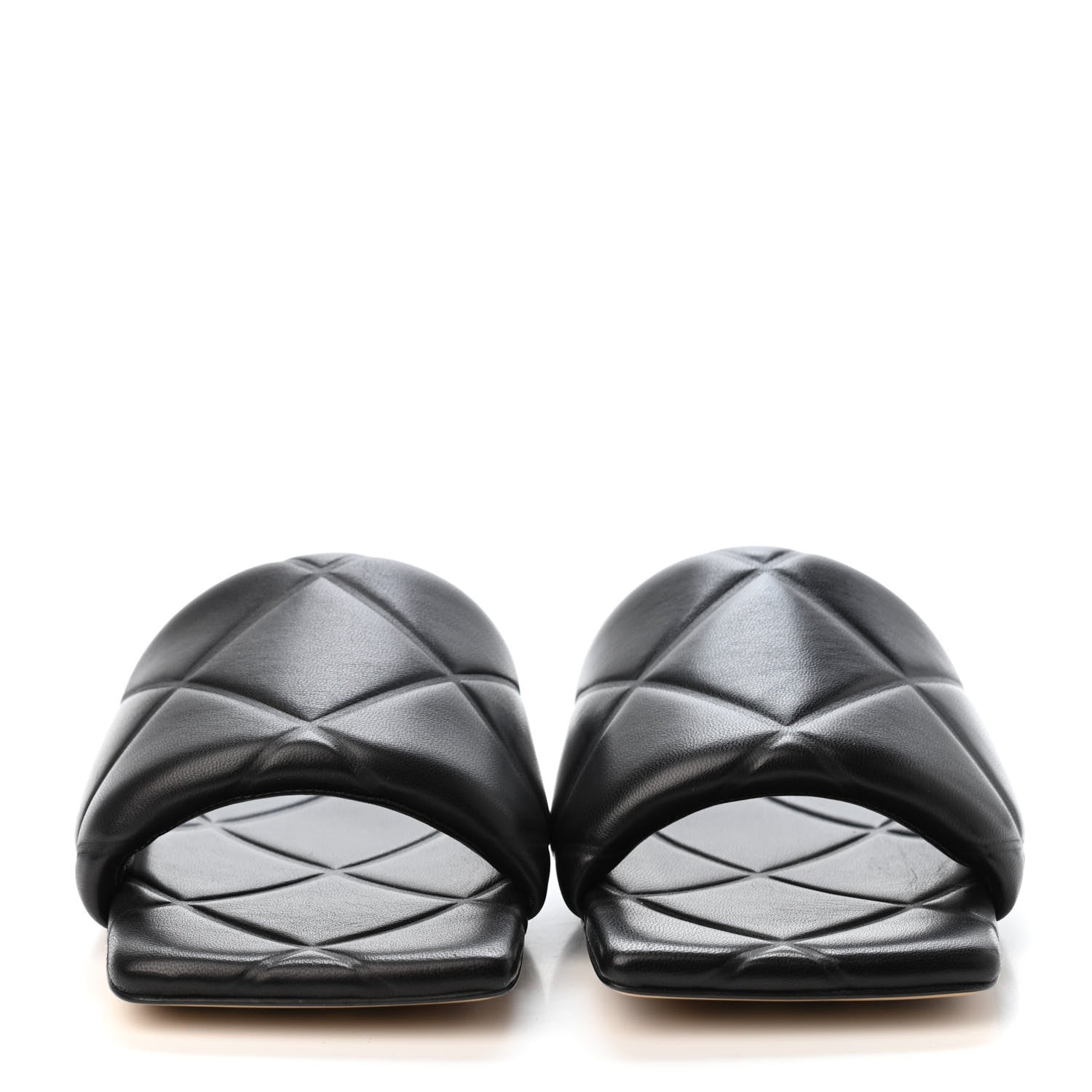 Bottega Veneta Nappa Quilted Rubber Lido Flat Sandals 39 Black 2 of 4