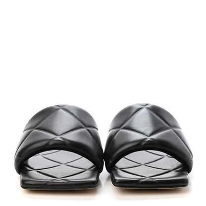 Bottega Veneta Nappa Quilted Rubber Lido Flat Sandals 39 Black 2 of 4