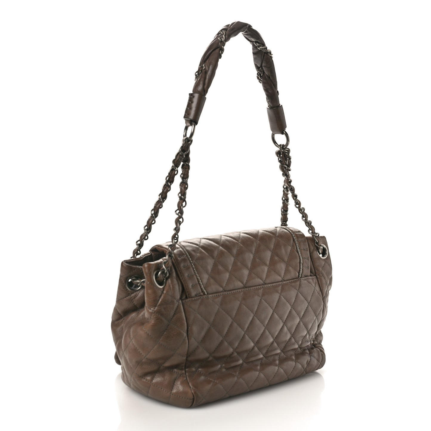 Calfskin Quilted Istanbul Accordion Flap Brown