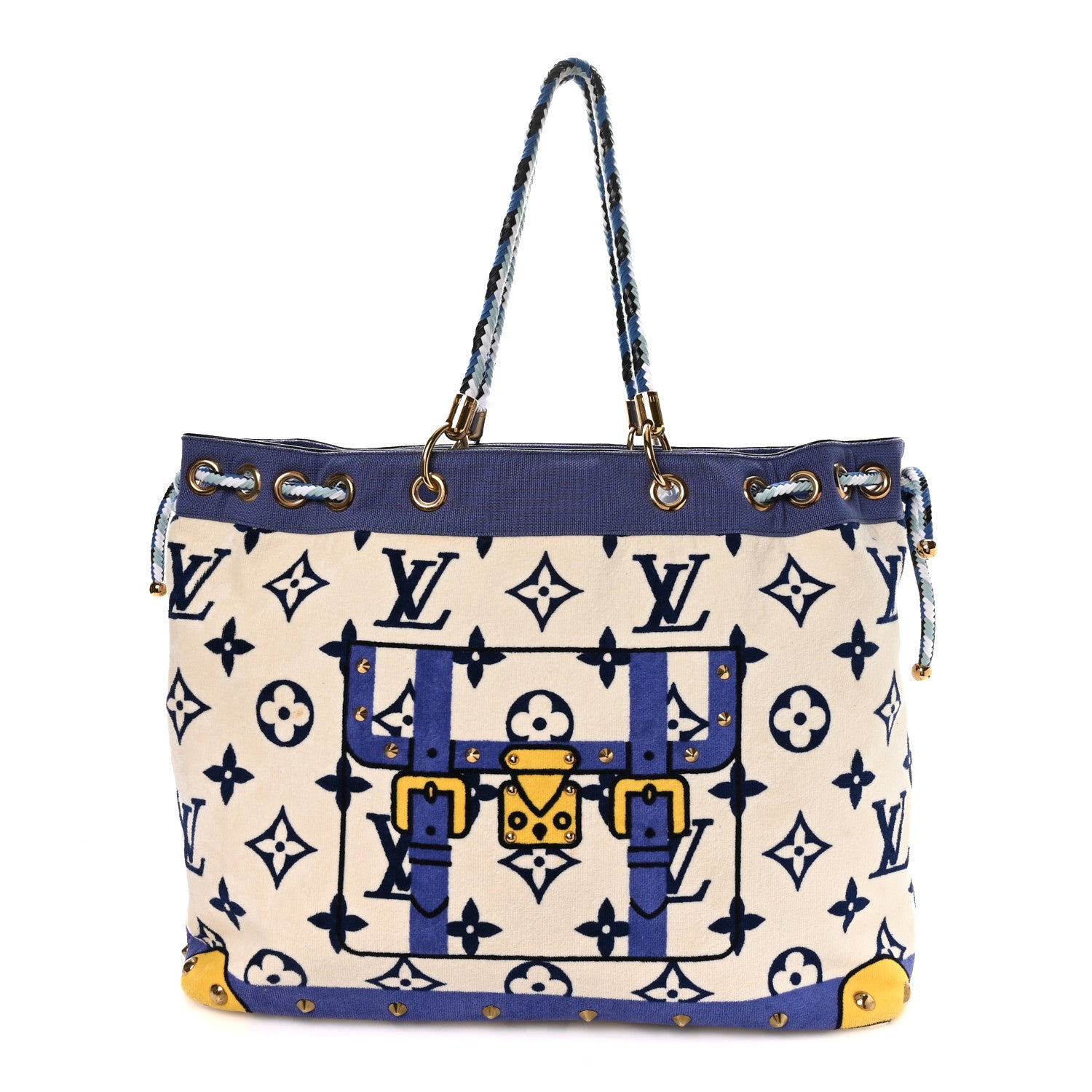 Louis Vuitton Cotton Monogram Eponge Cabas Blue 1 of 9