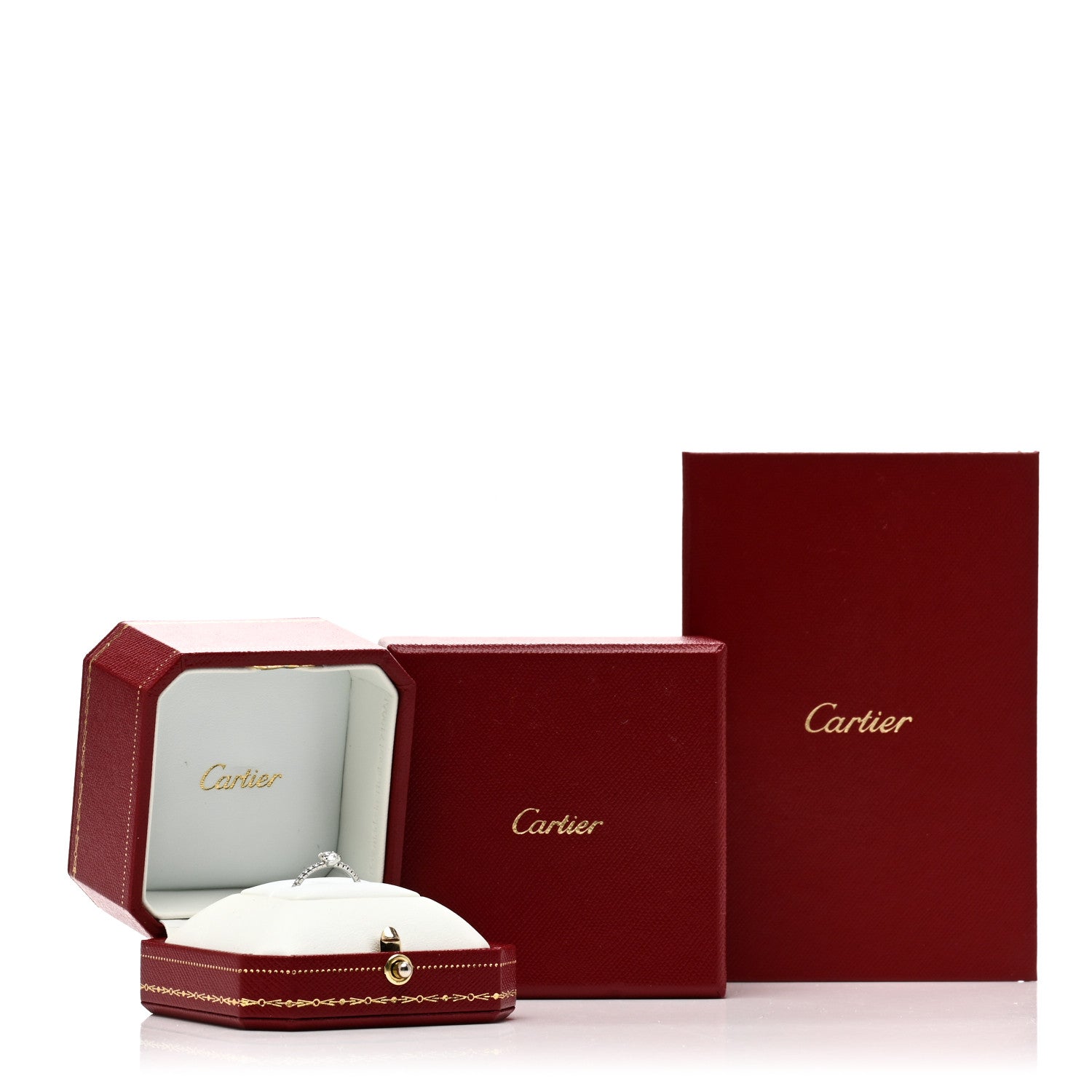 Cartier Platinum Diamond .30ct Etincelle De Cartier Solitaire Engagement Ring 48 4.5 5 of 5