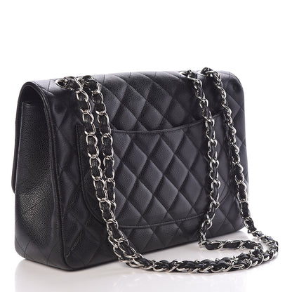 Chanel Caviar Quilted Jumbo Single Flap Black 3 of 10
