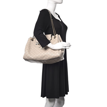Gucci Guccissima Signature Medium Emily Shoulder Bag Mystic White 2 of 13