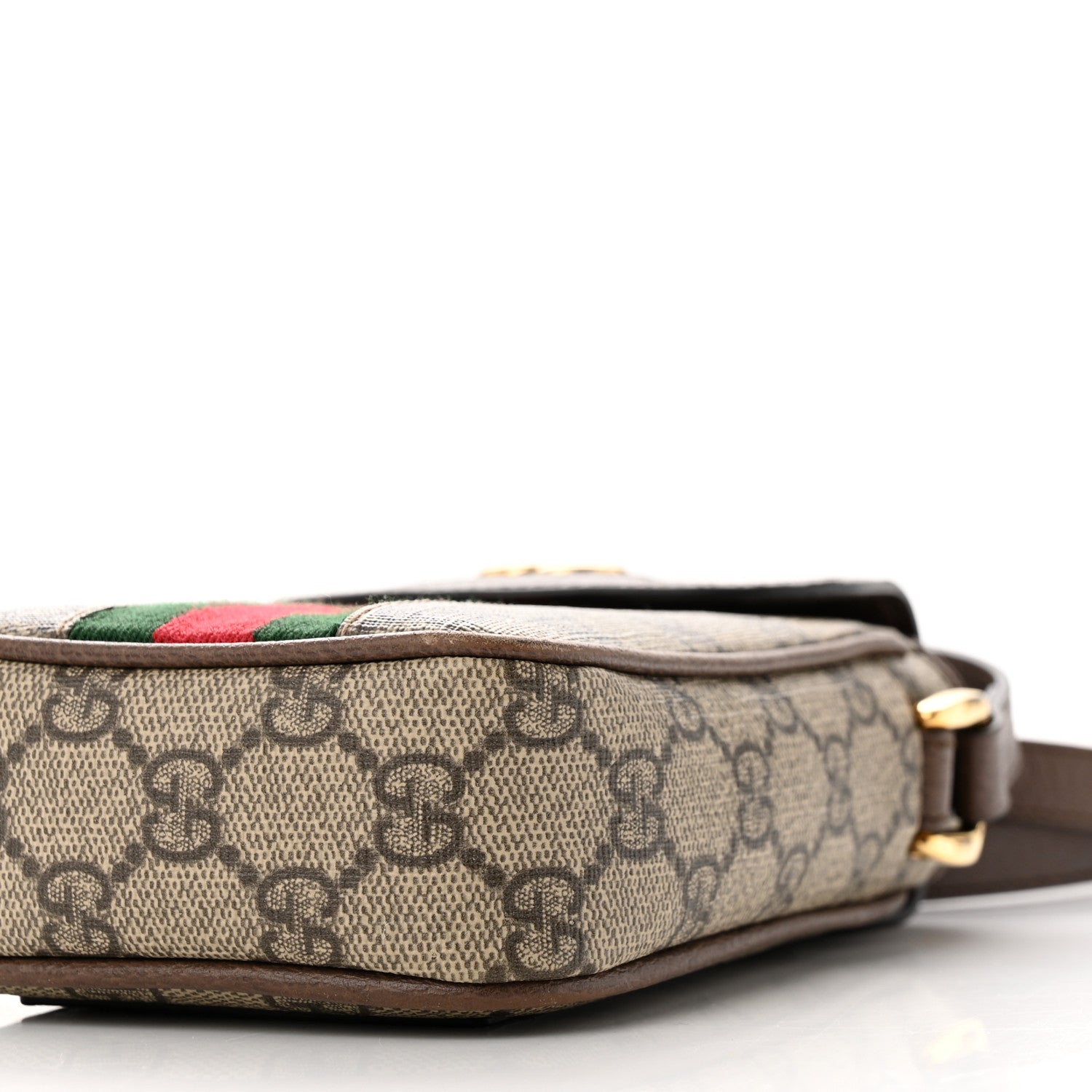Gucci GG Supreme Monogram Web Ophidia Phone Crossbody Bag Beige New Acero 10 of 10