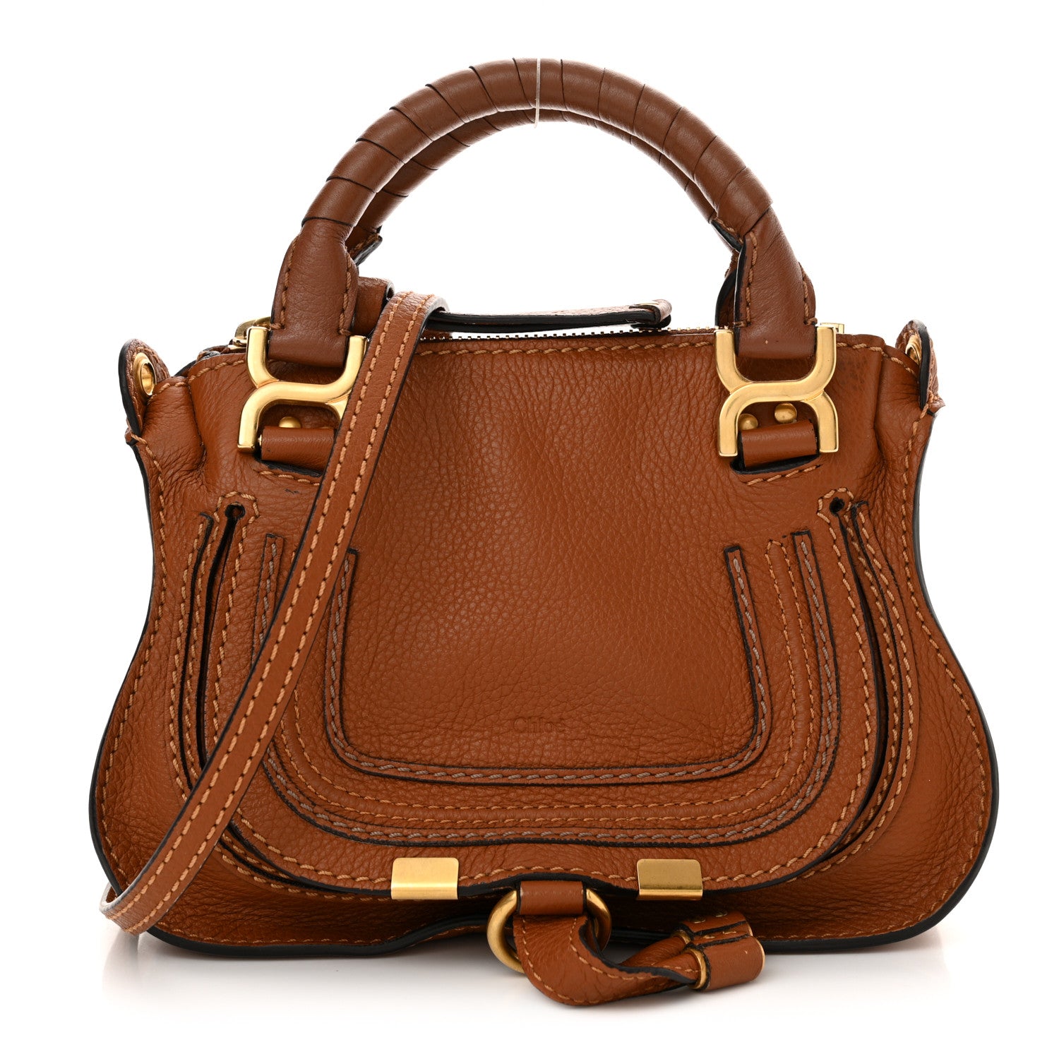 Chloe Calfskin Mini Marcie Satchel Tan 1 of 11