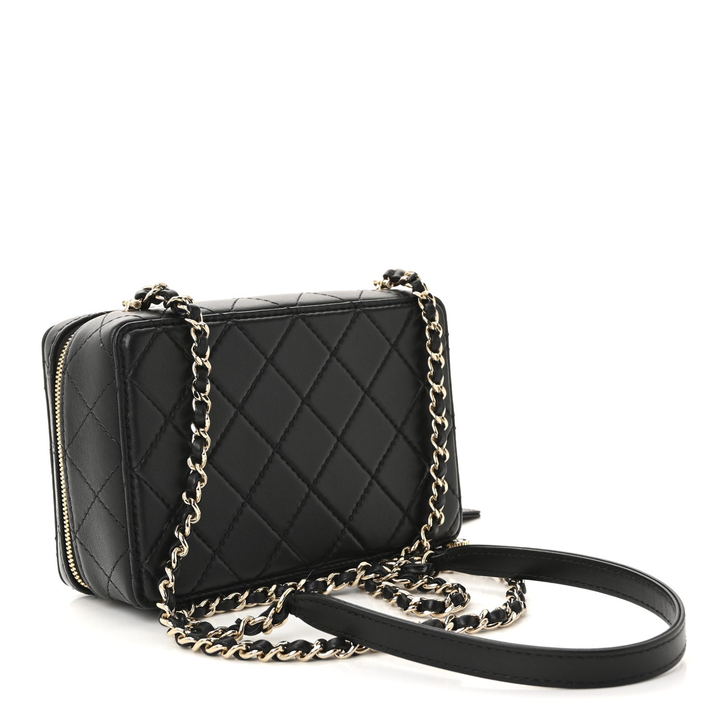 Lambskin Quilted Coco Click Bag Black