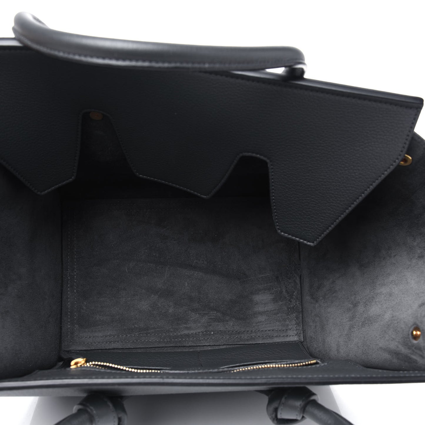 Crisped Calfskin Mini Tie Knot Tote Anthracite
